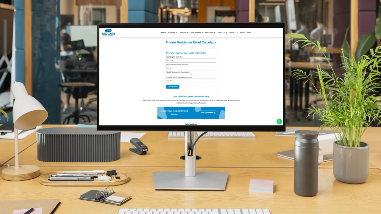 private residence relief calculator